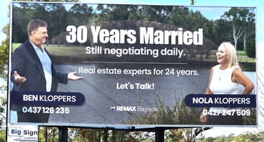 New Billboard Install: Ben & Nola Kloppers from RE/MAX Bayside