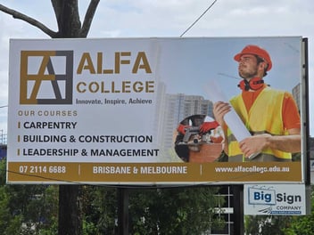 Welcome Alfa College to our billboard