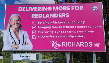 Welcome Kim Richards MP, to our billboard